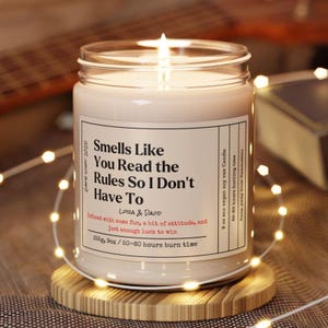 Smells like Funny Game Night Candle, Personalized Gaming Gift for Couples Board Game Lovers, GameNight Tabletop Family Fun Gifts for Players