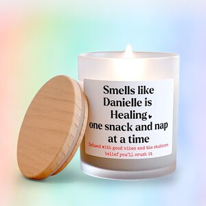 Custom Healing Recovery Get Well Soon Candles Funny Gift for Friend Long Distance Care Post Surgery Recovery Gift Frosted Glass Candle, 11oz