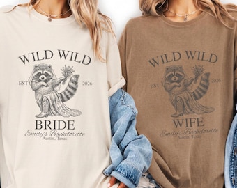 Custom Western Bachelorette Shirt, Raccoon Last Rodeo Tee, Nashville Bach Party, Coastal Cowgirl Bride, Comfort Colors Bridal Squad Gift