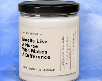 Nurse Preceptor Gift idea Candle, Gift for World's Best Nurse crna, Funny Mentor Nurse Preceptor Gift, difference Maker thank you