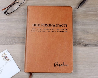 Personalised Lawyer Gift keepsake Journal, Dux Femina Facti Future graduation Lawyer present Notebook, Newly qualified law school Notebook