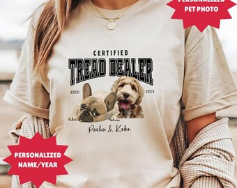 Personalised Pet Lovers Certified Treat Dealer Dog Shirt, Funny Dog walker Gift, Dog Mom Tee, Gift for Pet Parents Dog Lover, vet Dog Person