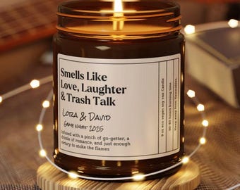 Smells like Funny Game Night Candle, Personalized Gaming Gift for Couples Board Game Lovers, GameNight Family Fun Gifts for Players