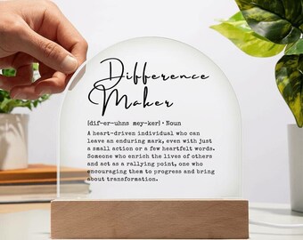 Difference maker - Boho Wood Sign - a thoughtful gift for a leader - gift for a difference maker - gifts for inspirational teacher - coach