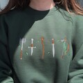 Swords embroidered sweatshirt / Swords embroidered shirt / book sweatshirt / bookish sweatshirt / book shirt / bookish shirt product logo