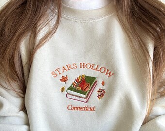 Stars Hohl bestickte Sweatshirt | Pop Kultur Geschenke | Bestickter Pullover