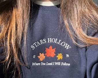 Stars Hohl bestickte Sweatshirt | Pop Kultur Geschenke | Bestickter Pullover
