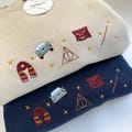 Embroidered sweatshirt Wizard, Fantasy sweatshirt, Magic sweatshirt, School of Witchcraft and Wizardry, Magic wand, Wizard staff product logo