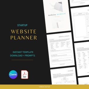 Startup Website Planner: guida e suggerimenti per le piccole imprese (Canva modificabile, PDF)