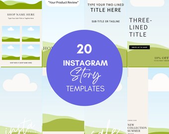 20 modèles d'histoires Instagram minimalistes : modifiables sur toile (téléchargement numérique)