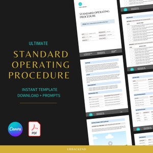 2024 Standard Operating Procedure Template | SOP Template | Editable Document with Prompts  HR Employee Operations & Policy Business Planner