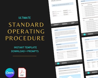 2023 Standard Operating Procedure Template | SOP Template | Editable Document with Prompts  HR Employee Operations & Policy Business Planner