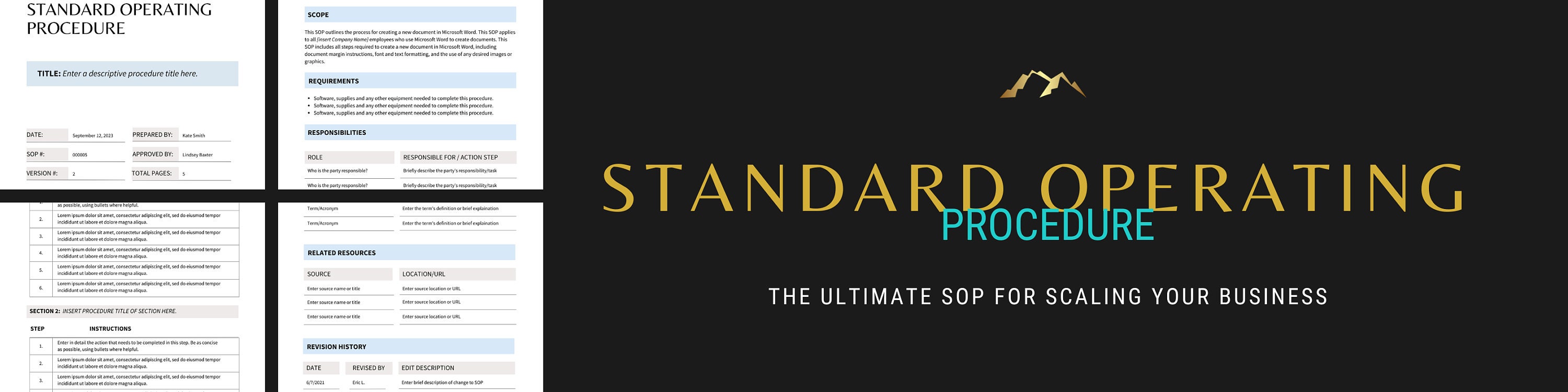 Standard Operating Procedure Template | SOP Template | Editable ...