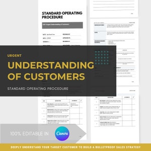 Procedimiento operativo estándar (POE) de Customer Insights: Estrategia de ventas editable (Canva)