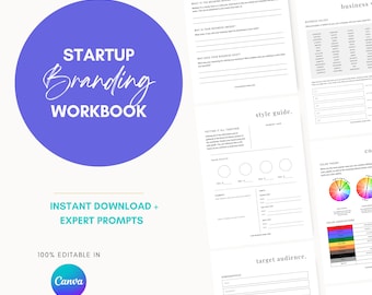 2024 Startup Branding Workbook: Business Brand Style Guide (Canva Editable)