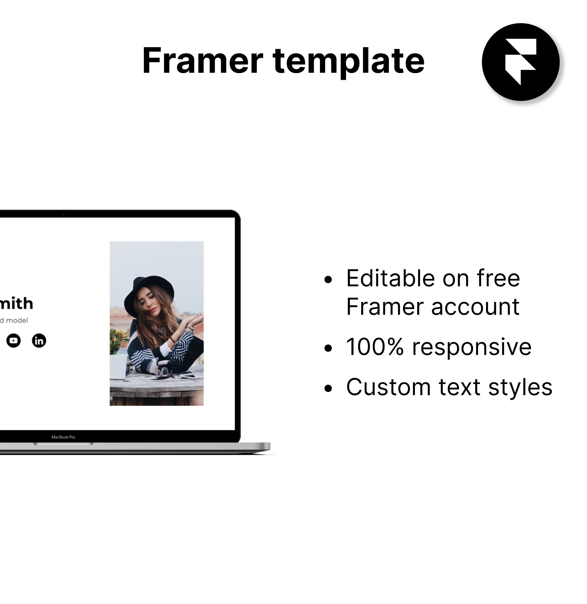 Minimalist UGC Portfolio - Media Kit - Framer Website Template - Etsy