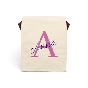 Custom Canvas Lunch Bag With Strap