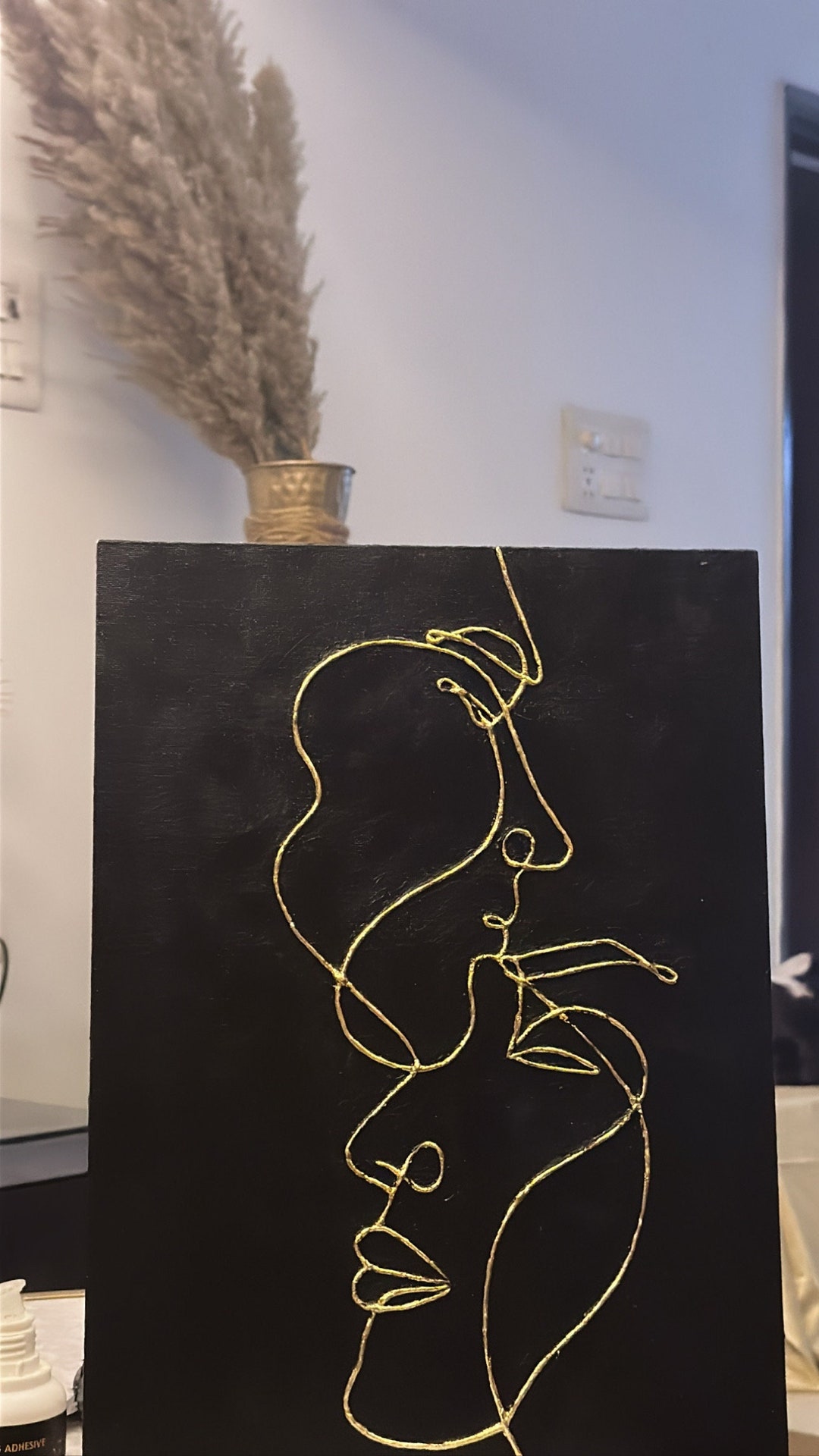 Handmade Textured Art on Canvas Board, Wallart ,wall Decor, Home and