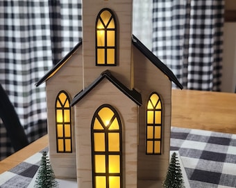 Laser Cut Cardboard Church Building (Digital Download)