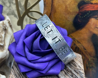 Hand Stamped Metal Cuff “Let it Be” Bracelet