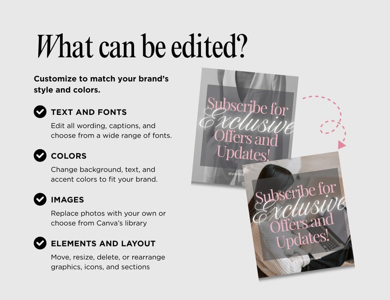 Female Entrepreneur Instagram Templates: Business Coach Social Media Posts (Canva Editable Digital Download) image 8