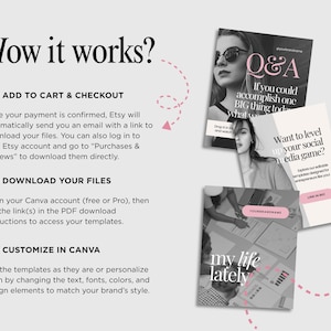 Female Entrepreneur Instagram Templates: Business Coach Social Media Posts (Canva Editable Digital Download) image 5