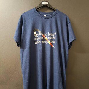May include: A navy blue t-shirt with a white graphic of a wrench with the text "there's no issue cannot be solved with simple tool".