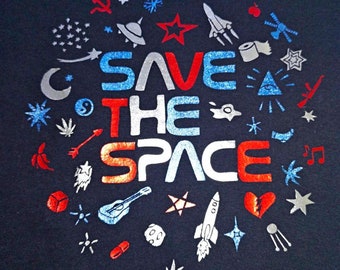 Save The Space T-Shirt – Mindful Minimalism Meets Cosmic Awareness - Unisex Gildan Heavy Cotton Tee