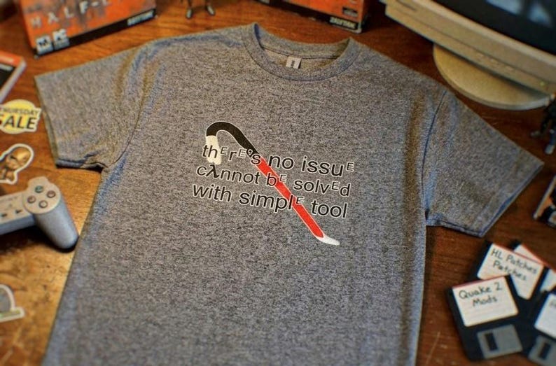 Crowbar Gamer T-Shirt – Retro Gaming Gift image 8