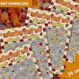 Macys Thanksgiving Day Parade Bingo - Beobachtungsaktivität - Set mit 24 Karten