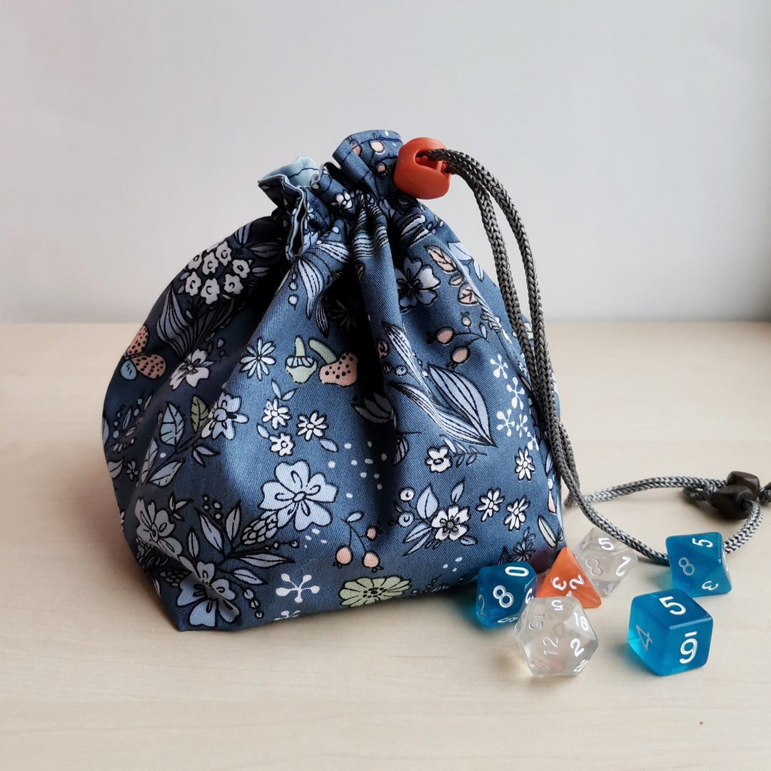DND Dice Bag With 6 Pockets for 150200 Dice Floral Print Etsy
