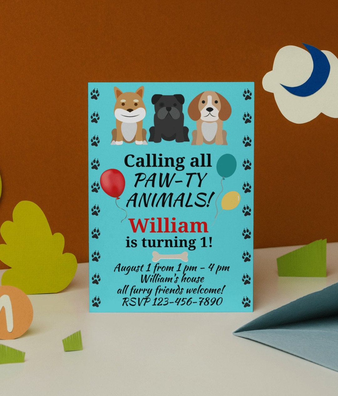 dog-paw-ty-birthday-invitation-paw-ty-animal-birthday-etsy