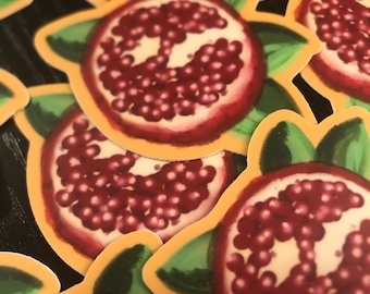 Pomegranate Vinyl Sticker