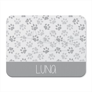 Personalized Dog Bowl Mat: Paw Print Pet Food Mat (39cm x 30cm) Option - 8