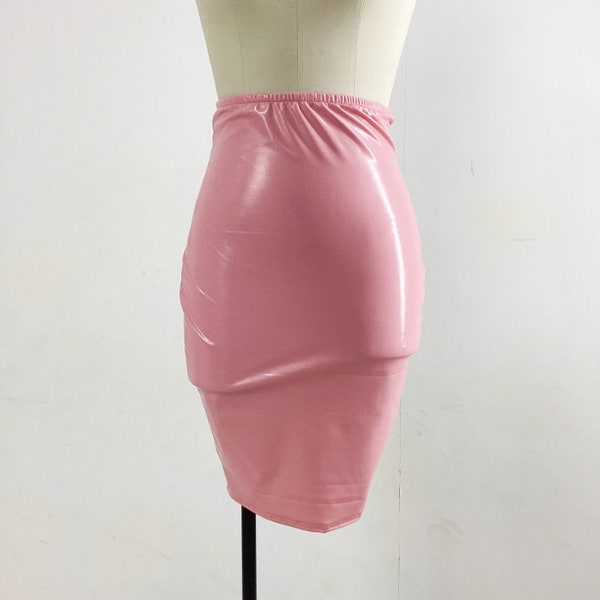 Women Shiny PVC Lace-up Hip Hop Skirts Hollow Pcncil Skirt Rave Outfit Nightclub Pole Dance Clothes