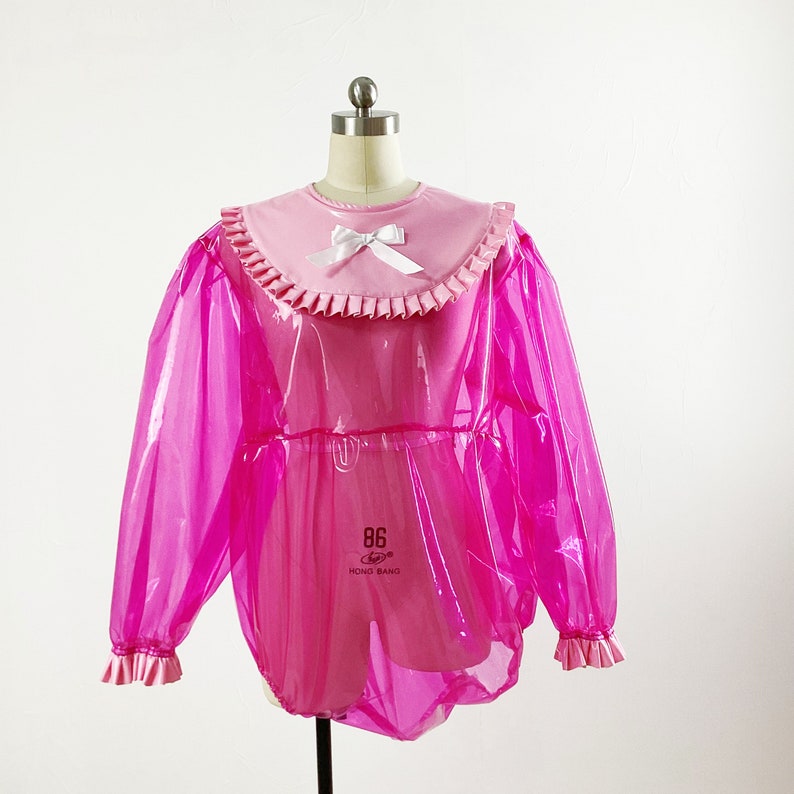 Bodysuit Puff Long Sleeve Clear PVC Teddies Custom Etsy