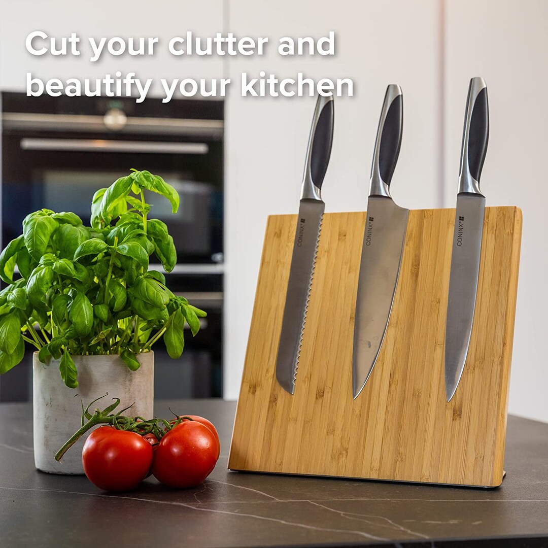 Exquisite Bamboo Knife Block Stand Display Etsy