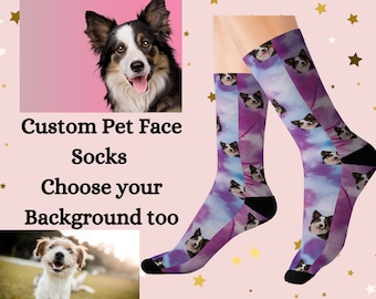 Custom Pet Socks, Customized socks with any photos and text, Personalized Socks for Dog/Cat Lovers, , Custom Christmas Gift for Pet Lover