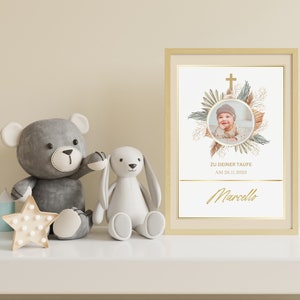 Personalised baptism gift for boys and girls | Digital download A3 A4 | Baptism gift | Baptism picture baptism poster | Baptism gift with photo |