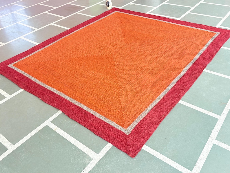 Natural Jute Rug- Handcrafted Rug Vintage Rug Hallway Rug Handmade Rug Bohemian Rug, Fabulous Rug Outdoor Rug Braided Jute Rug Bedroom Rug