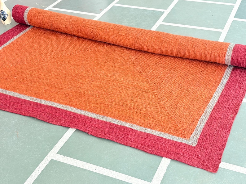 Natural Jute Rug- Handcrafted Rug Vintage Rug Hallway Rug Handmade Rug Bohemian Rug, Fabulous Rug Outdoor Rug Braided Jute Rug Bedroom Rug