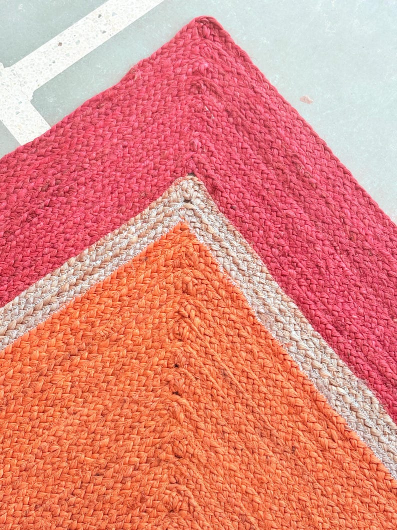 Natural Jute Rug- Handcrafted Rug Vintage Rug Hallway Rug Handmade Rug Bohemian Rug, Fabulous Rug Outdoor Rug Braided Jute Rug Bedroom Rug