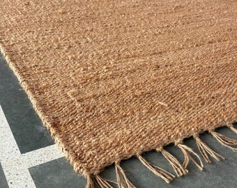Alfombra de cáñamo, alfombra de yute, alfombra bohemia, alfombra tejida a mano, alfombra hecha a mano, alfombra de área, alfombra de tamaño personalizado, alfombra azteca, alfombra de piso, alfombra de pasillo, alfombra de cocina de 8x10