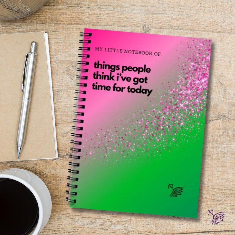 Funny Work Notebook: Sarcastic Gift for Coworker Green and Pink