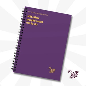 Funny Sarcastic A5 Notebook: My Little Notebook Of... To-Do Lists