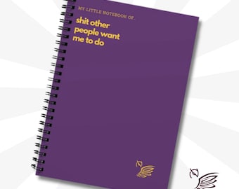 Funny Sarcastic A5 Notebook: My Little Notebook Of... To-Do Lists