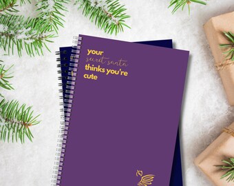 Funny Santa Notebook - "Your Santa Thinks You're Cute"