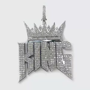 3 CTW Ice-Out Real Moissanite Pendant | Customizable "Name Pendant" for Men | Hip Hop Jewelry | Christmas Gift | Personalized Charm