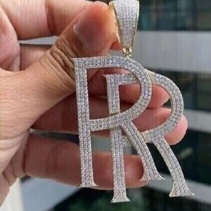 Customizable 4 CTW Real Moissanite Pendant | Ice-Out "Letter Pendant" for Men | Personalized Hip Hop Charm | Best Christmas and Birthday Gif