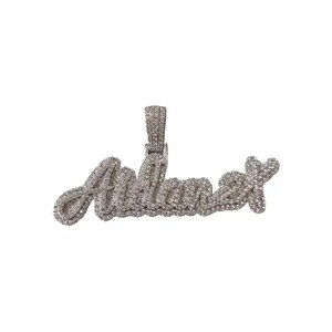 Personalized 2.9 CTW Moissanite Name Pendant – Iced-Out Bling for Men | Custom Hip Hop Chain | Birthday & Anniversary Gift